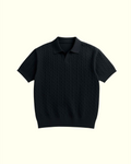 The Sovereign Black Knitted Polo