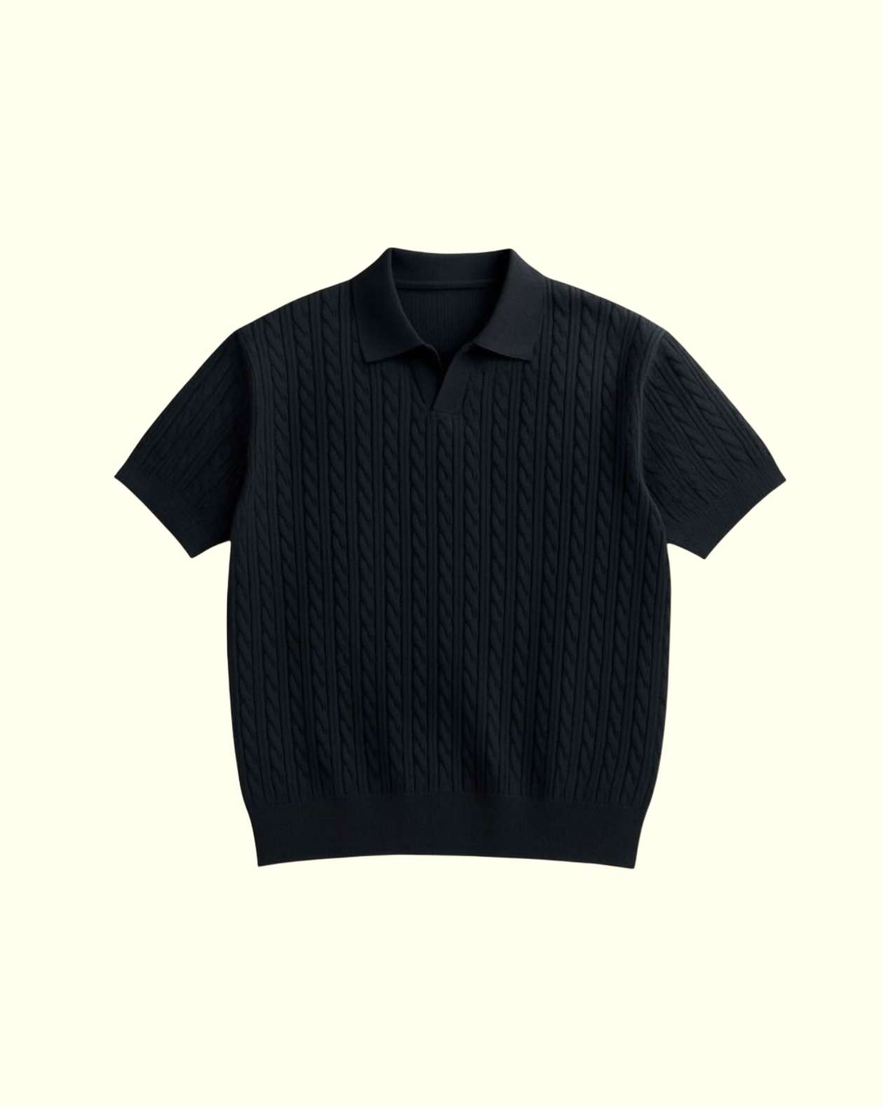 The Sovereign Black Knitted Polo
